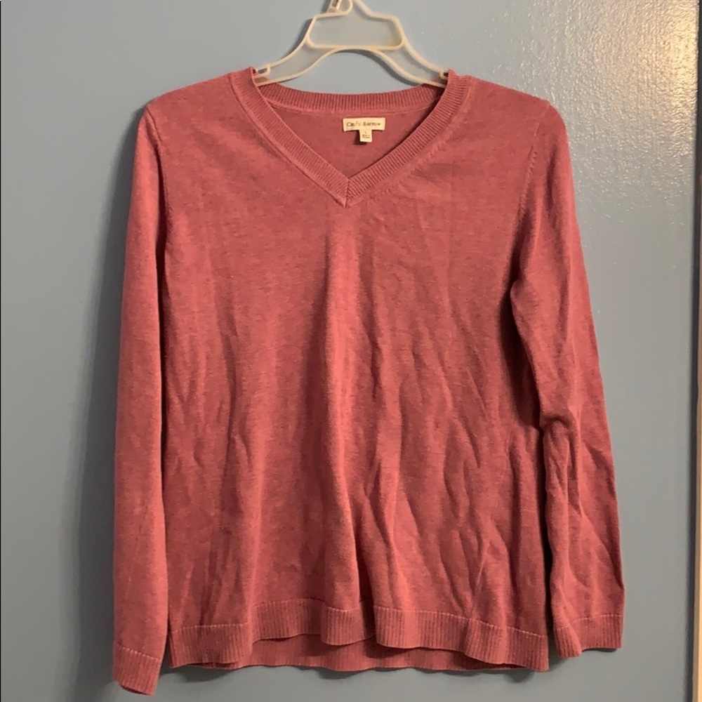 Men’s light purple Vneck sweater Croft & Barrow L